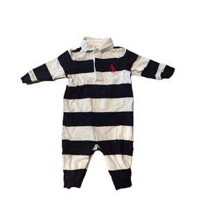 Ralph Lauren Baby Boy BIG PONY Coveralls Size 6 Months Mos. 3-6 Months